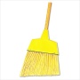 UNISAN Angler Broom, Plastic Bristles, 42 Inch Wood Handle, Yellow (932A)
