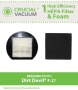 Dirt Devil F-27 Replacement HEPA Filter with Foam Filter; Replaces Dirt Devil Vacuum Part # F27 1LY2108000 / 1-LY2108-000