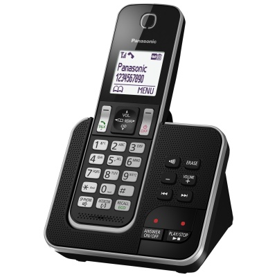 Panasonic KXTG4000B 2.4 GHz DSS 4-Line Cordless Phone with Caller ID and Voicemail 
